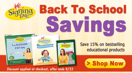 Signing Time Back To School Sale