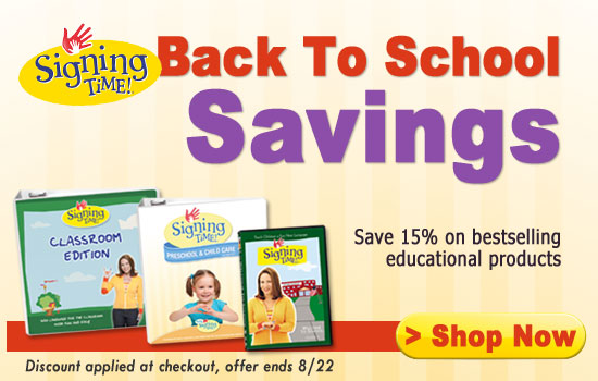 Signing Time Back to School Sale